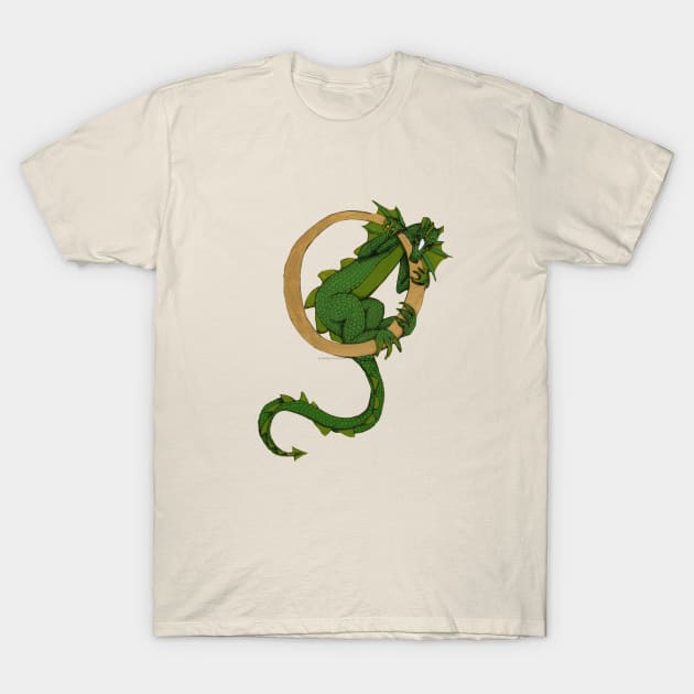 Green Dragon Letter O 2023 T-Shirt by Donnahuntriss